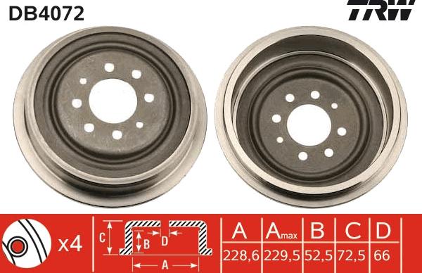 TRW DB4072 - Tambur frana aaoparts.ro