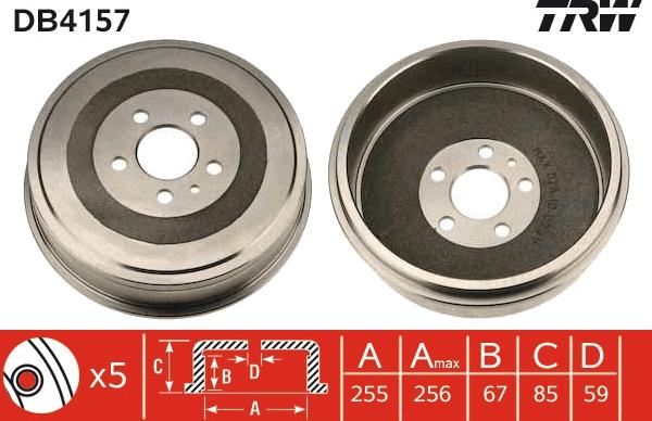 TRW DB4157 - Tambur frana aaoparts.ro