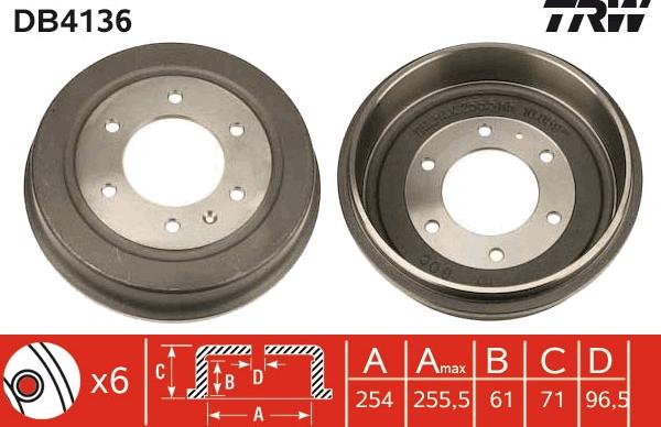 TRW DB4136 - Tambur frana aaoparts.ro