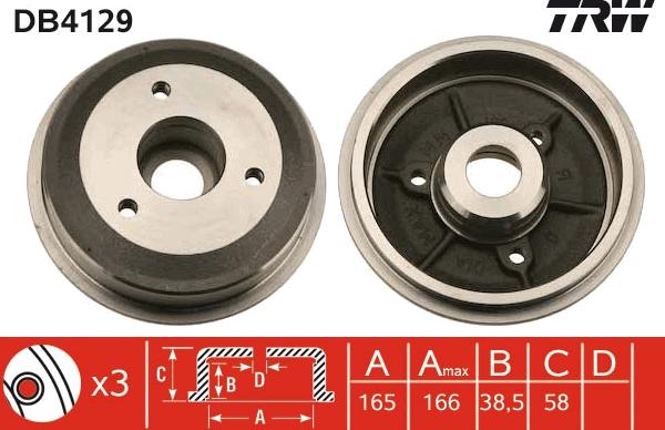 TRW DB4129 - Tambur frana aaoparts.ro