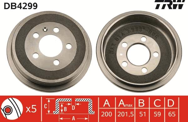 TRW DB4299 - Tambur frana aaoparts.ro