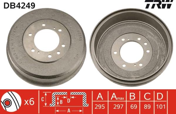 TRW DB4249 - Tambur frana aaoparts.ro