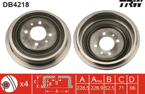 TRW DB4218 - Tambur frana aaoparts.ro