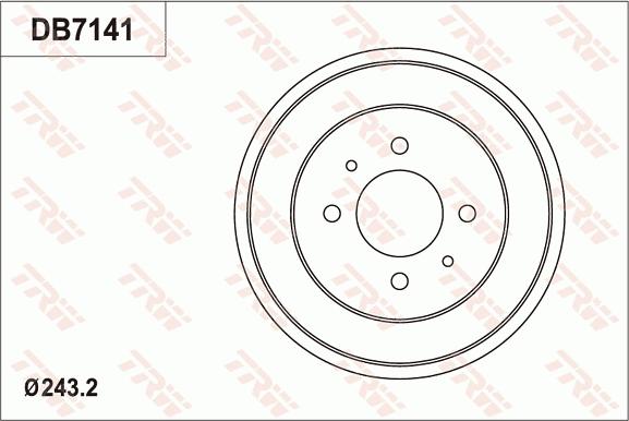 TRW DB7141 - Tambur frana aaoparts.ro