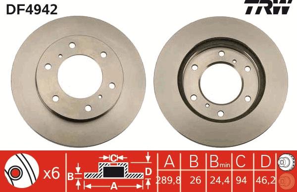 TRW DF4942 - Disc frana aaoparts.ro