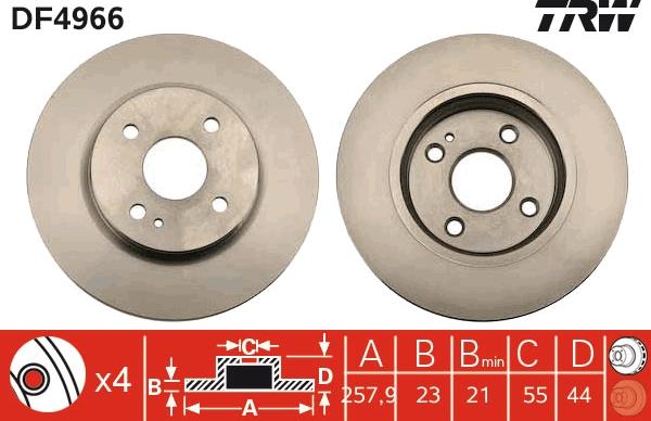 TRW DF4966 - Disc frana aaoparts.ro