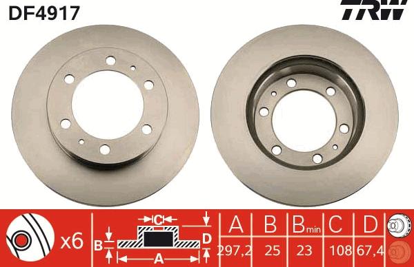 TRW DF4917 - Disc frana aaoparts.ro