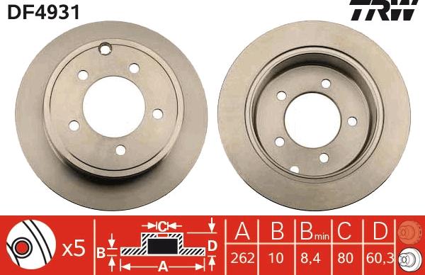 TRW DF4931 - Disc frana aaoparts.ro