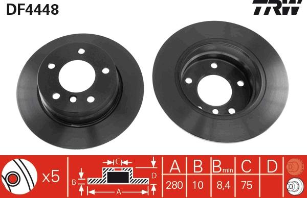 TRW DF4448 - Disc frana aaoparts.ro