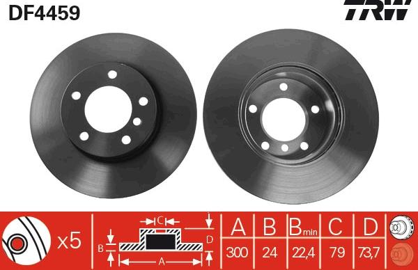 TRW DF4459 - Disc frana aaoparts.ro