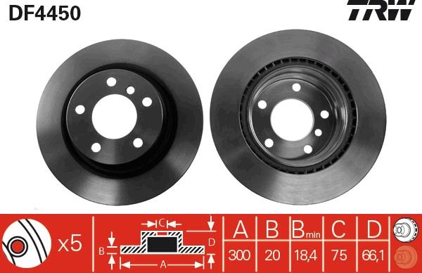 TRW DF4450 - Disc frana aaoparts.ro