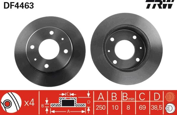 TRW DF4463 - Disc frana aaoparts.ro