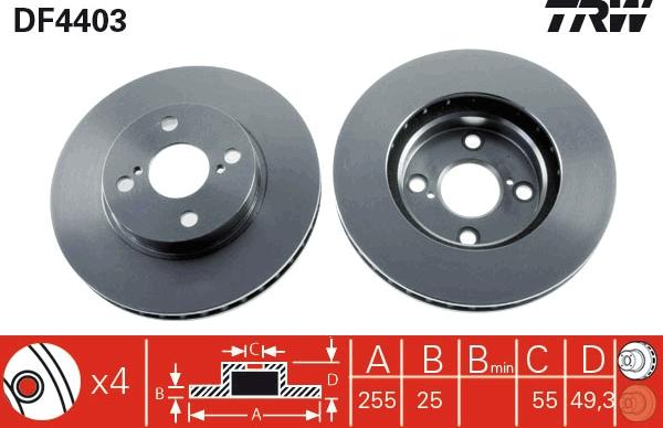 TRW DF4403 - Disc frana aaoparts.ro