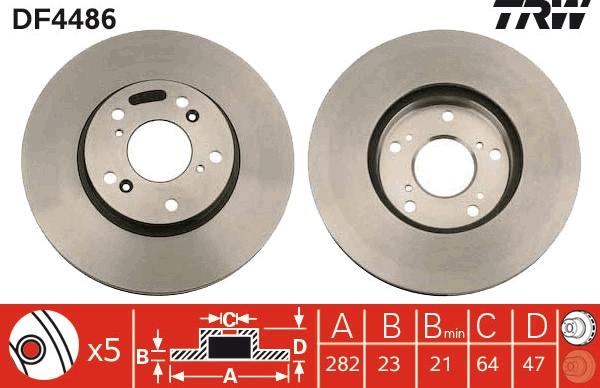 TRW DF4486 - Disc frana aaoparts.ro