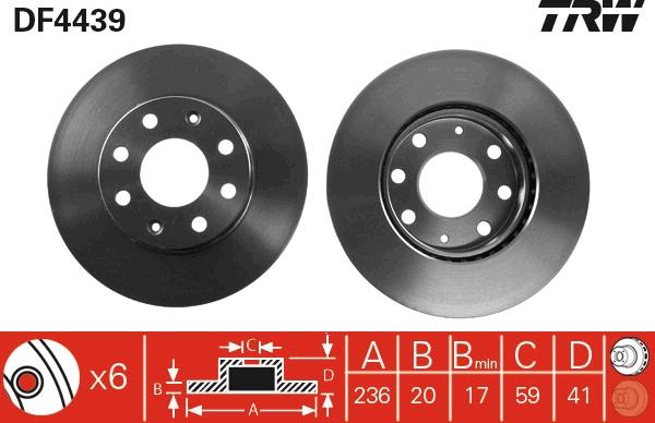 TRW DF4439 - Disc frana aaoparts.ro