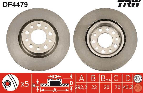 TRW DF4479 - Disc frana aaoparts.ro