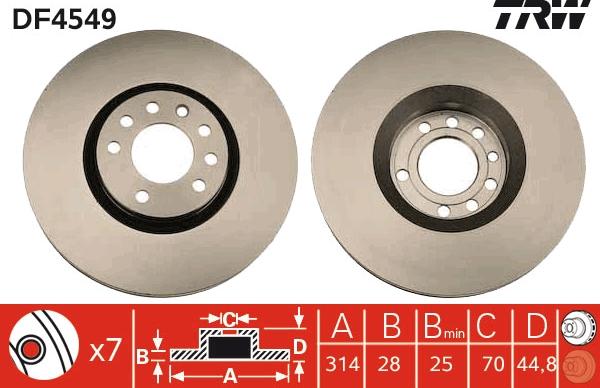 TRW DF4549 - Disc frana aaoparts.ro