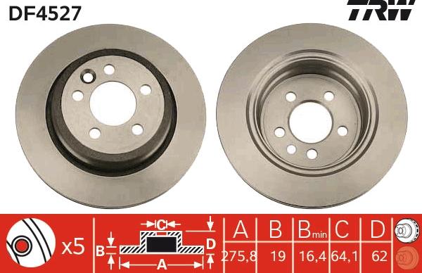 TRW DF4527 - Disc frana aaoparts.ro