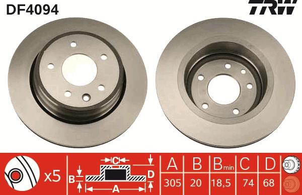 TRW DF4094 - Disc frana aaoparts.ro