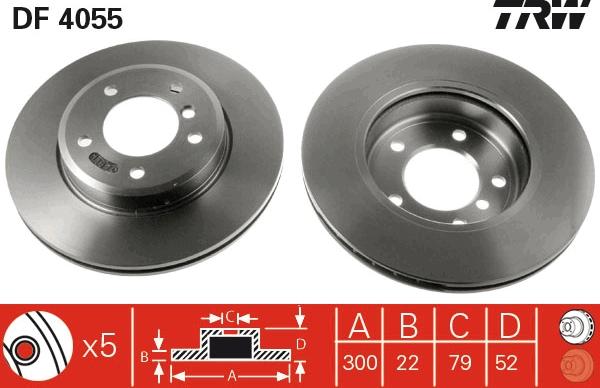 TRW DF4055 - Disc frana aaoparts.ro