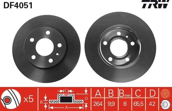 TRW DF4051 - Disc frana aaoparts.ro