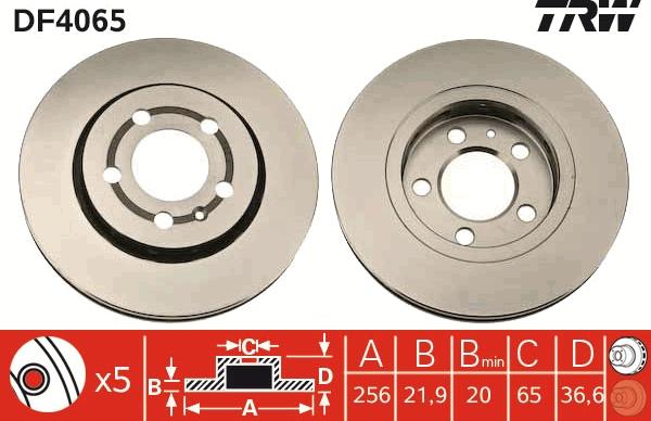 TRW DF4065 - Disc frana aaoparts.ro