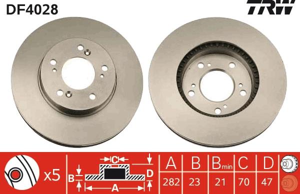 TRW DF4028 - Disc frana aaoparts.ro