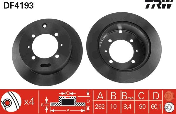 TRW DF4193 - Disc frana aaoparts.ro