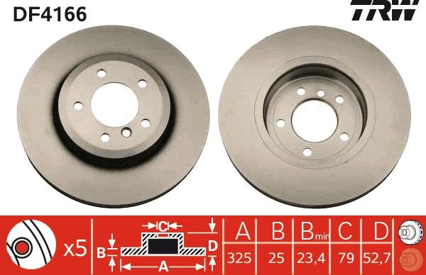 TRW DF4166 - Disc frana aaoparts.ro