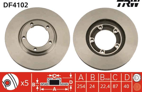 TRW DF4102 - Disc frana aaoparts.ro