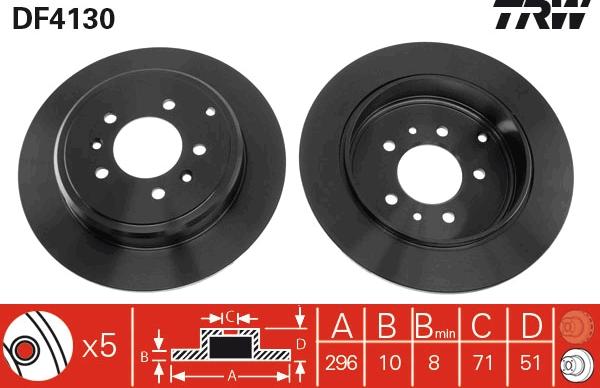 TRW DF4130 - Disc frana aaoparts.ro