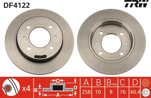 TRW DF4122 - Disc frana aaoparts.ro