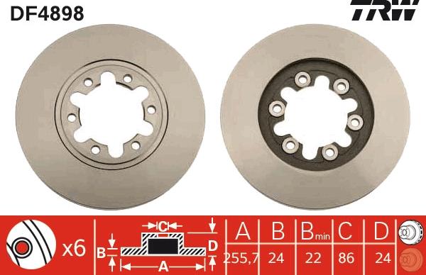 TRW DF4898 - Disc frana aaoparts.ro