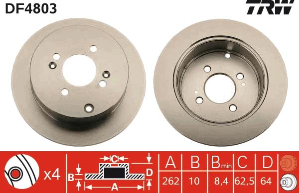 TRW DF4803 - Disc frana aaoparts.ro