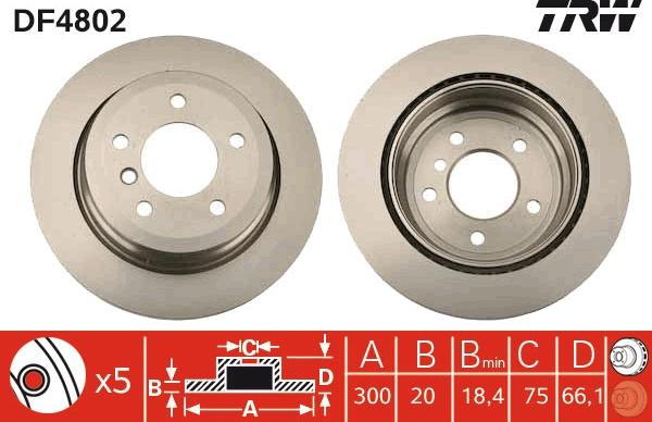 TRW DF4802 - Disc frana aaoparts.ro