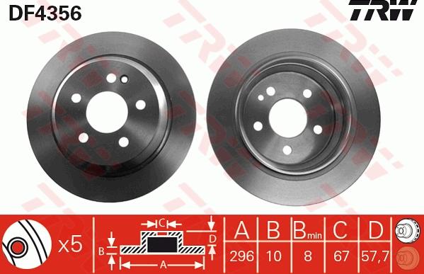 TRW DF4356 - Disc frana aaoparts.ro