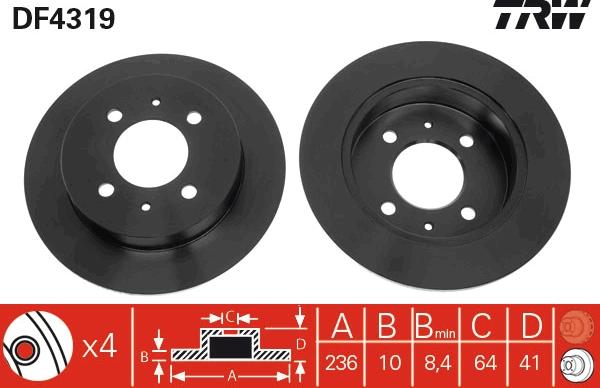 TRW DF4319 - Disc frana aaoparts.ro