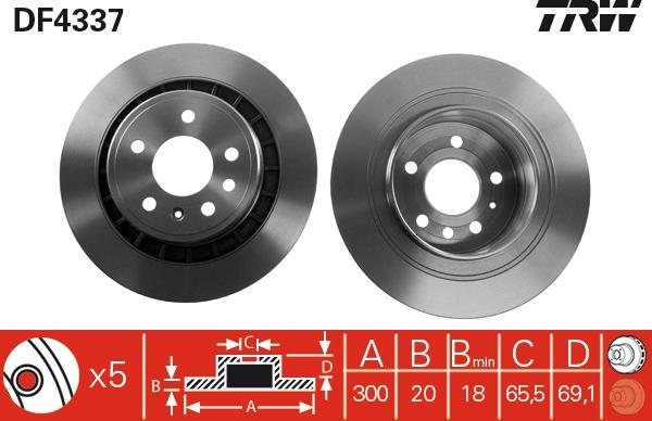 TRW DF4337 - Disc frana aaoparts.ro