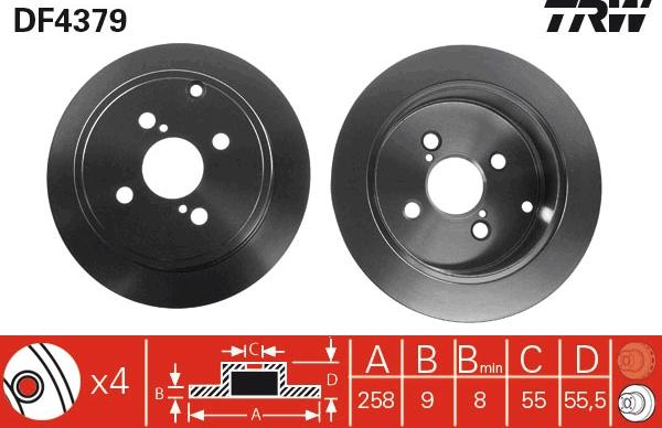 TRW DF4379 - Disc frana aaoparts.ro