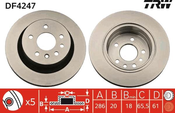 TRW DF4247 - Disc frana aaoparts.ro