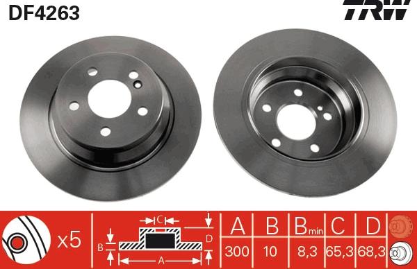 TRW DF4263 - Disc frana aaoparts.ro