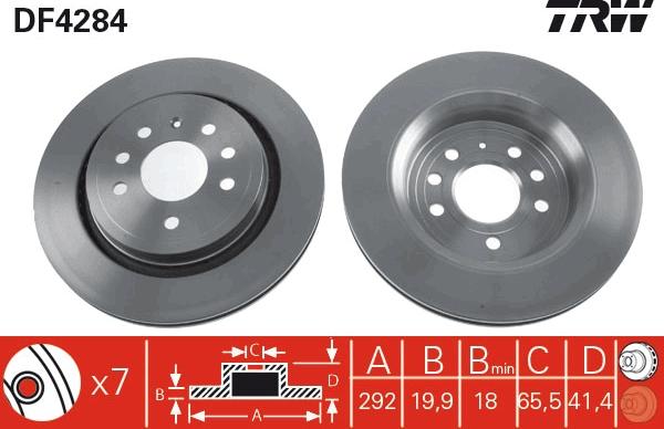 TRW DF4284 - Disc frana aaoparts.ro