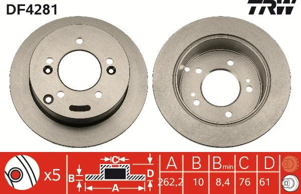 TRW DF4281 - Disc frana aaoparts.ro