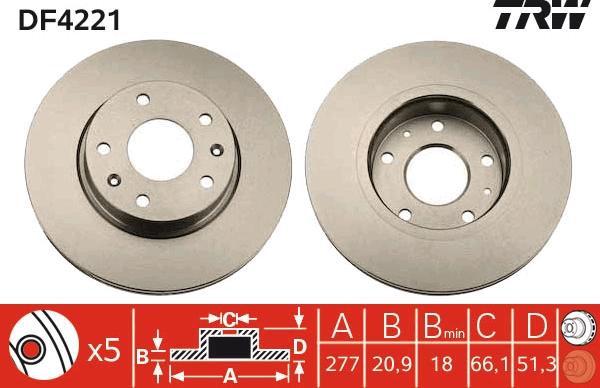 TRW DF4221 - Disc frana aaoparts.ro