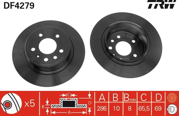 TRW DF4279 - Disc frana aaoparts.ro