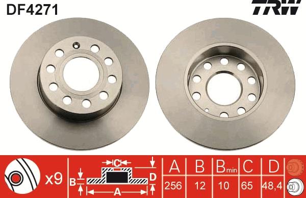 TRW DF4271 - Disc frana aaoparts.ro