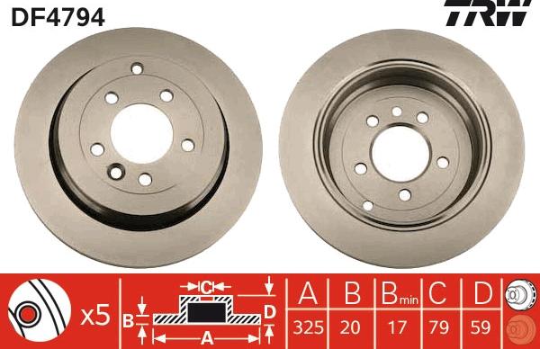 TRW DF4794 - Disc frana aaoparts.ro