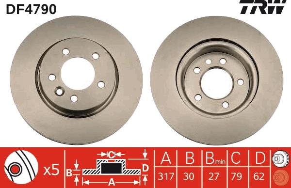 TRW DF4790 - Disc frana aaoparts.ro