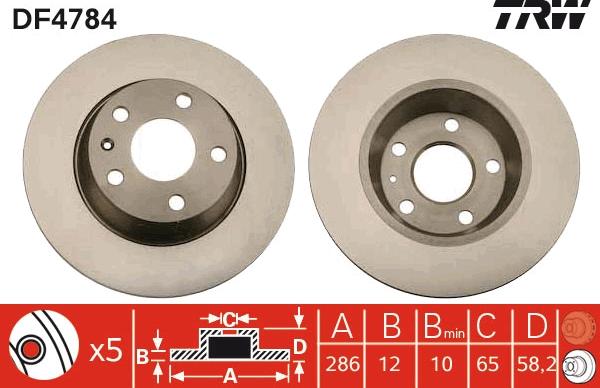 TRW DF4784 - Disc frana aaoparts.ro