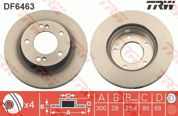 TRW DF6463 - Disc frana aaoparts.ro